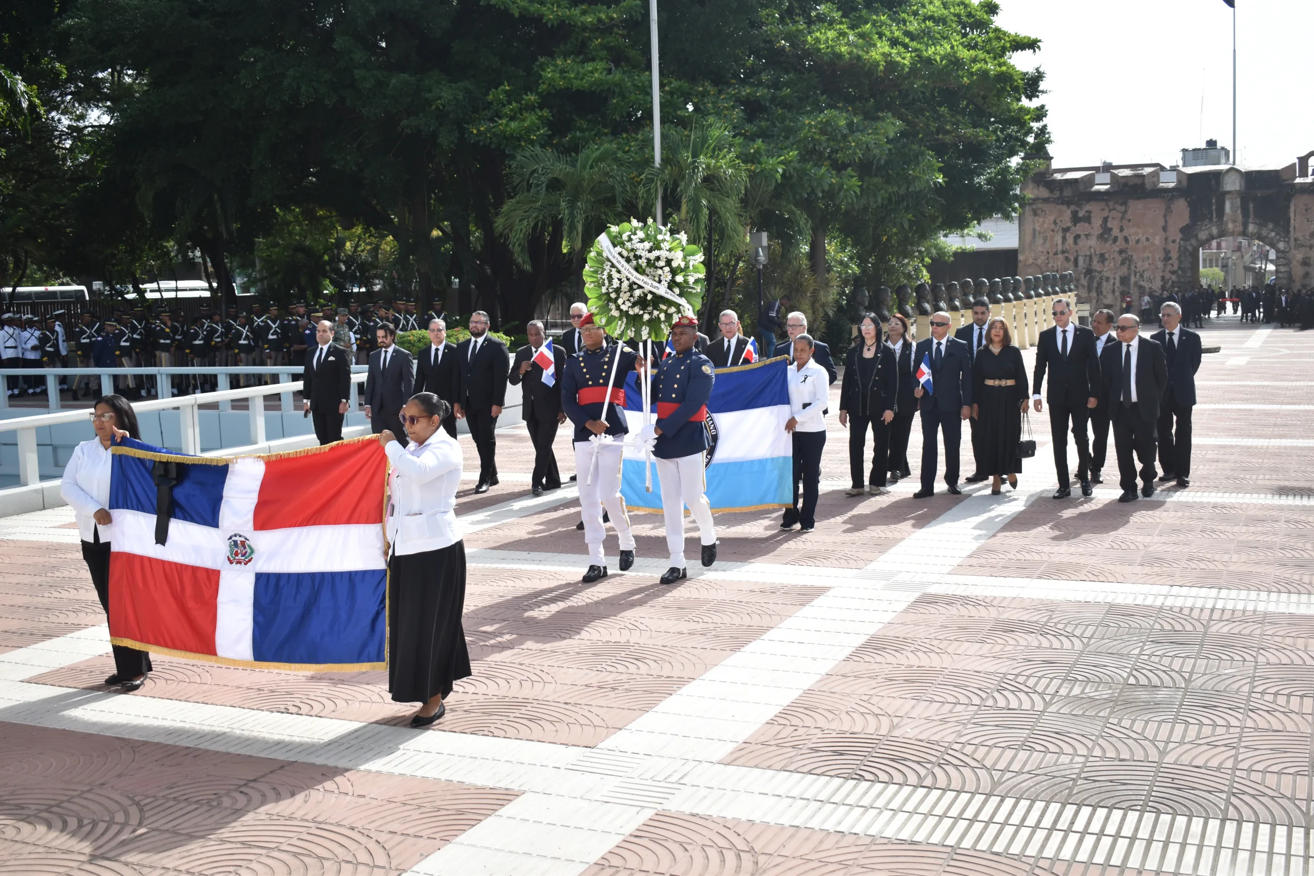 Wilson Gómez Ramírez, presidente del Instituto Duartiano, durante el acto conmemorativo por el 150 aniversario del fallecimiento de Juan Pablo Duarte.